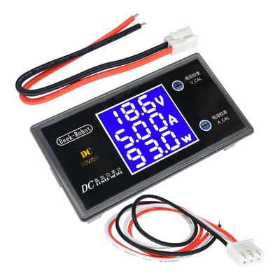 LCD Digital del wattometro 5A 10A dell'amperometro del voltometro di CC 0-100V 0-50V