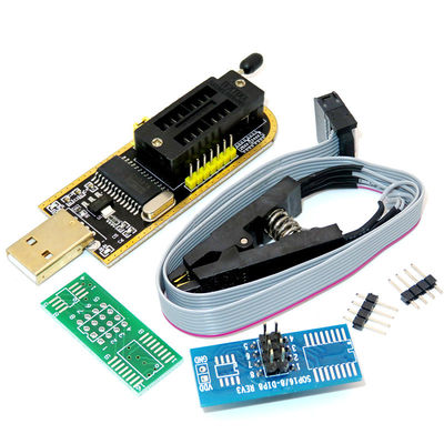 CH341A 24 25 Serie EEPROM Flash BIOS Modulo di programmazione USB + SOIC8 SOP8 Clip di prova per EEPROM 93CXX / 25CXX / 24CXX