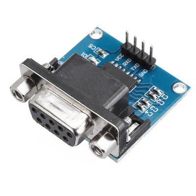 5.5V MAX3232 MAX232 Modulo RS232 a TTL Convertitore di porte seriali DB9 connettore