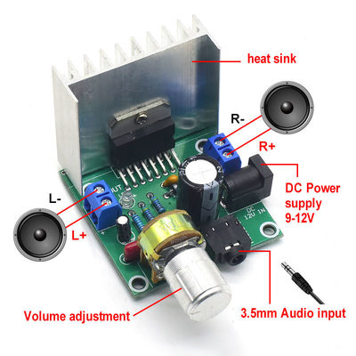 CA-7297 Modulo amplificatore digitale Scheda amplificatore audio a doppio canale 15W+15W con chip TDA7297 per kit fai da te DC 12-24V