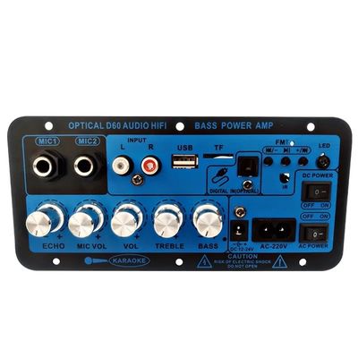 D60 50W Subwoofer Amplifier Board con Bluetooth e ingresso audio ottico per potenza 12V/24V/220V