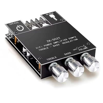 TPA3116D2 Subwoofer Audio Amplifier Module ZK-502T 2-Channel Audio Stereo Board con 2*50W Bass AMP e Comunicazione AUX