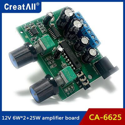 CA-6625 Scheda Amplificatore Digitale 2.1 Canali Ultra Heavy Bass con Alimentatore 12V per Progetti Audio DIY