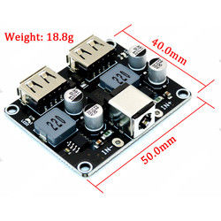 Modulo 6-32V 9V 12V 24V di Buck Converter Charging Step Down di CC-CC da digiunare bordo rapido USB doppio QC3.0 QC2.0 del caricatore