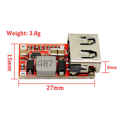 Modulo di potere di CC Buck Step Down Converter 12v 5v 12V/24V al modulo di potere scendere di CC del modulo 6-24V del caricatore di USB dell'AUTOMOBILE di 5V 3A