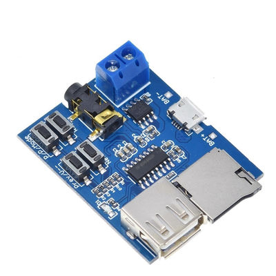 Scheda decodificatore MP3 con scheda TF monoamplificatore da 2W e modalità di riproduzione U Disk per modulo del lettore audio a batteria al litio da 3,7 V