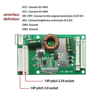 CA-366 ha condotto il driver Pcb Board 26" - 55" con l'alimentazione elettrica 19V