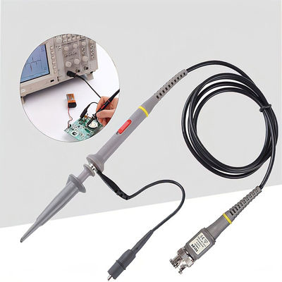 P6100 BNC Tester Tool Oscilloscope Probe Kit 100MHz 1X 10X Clip Set a 2 pezzi
