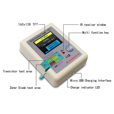 Multimetro del tester del transistor di MOS/PNP/NPN TC1 per il triodo del diodo