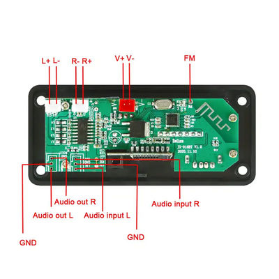 Sistema audio wireless con telecomando per scheda modulo audio Bluetooth 2x25W 50W lettore MP3