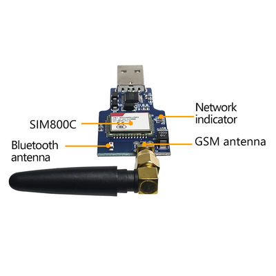 Usb senza fili del modulo di SIM800 SIM800C Wifi alla banda GSM GPRS del quadrato del modulo di GSM