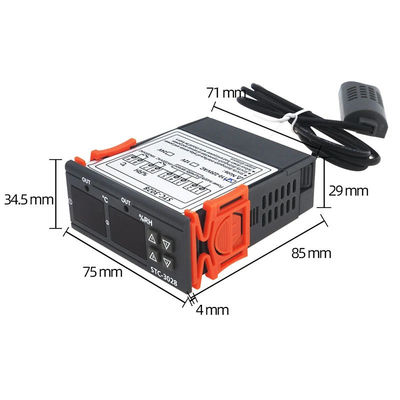 STC-3028 Dispositivo di monitoraggio a doppia potenza di regolazione digitale dell'umidità 12V-24V