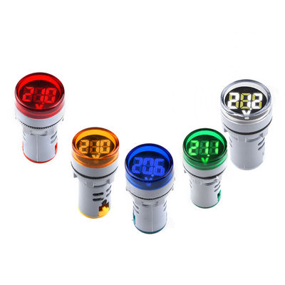 pilota Lamp Light Display dell'indicatore del tester del tester di tensione di CC 6-100V di 22mm Mini Digital Voltmeter