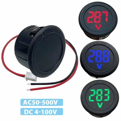 Automobilistico bifilare del voltometro dell'amperometro di CA 50-500V Digital di CC 4-100V