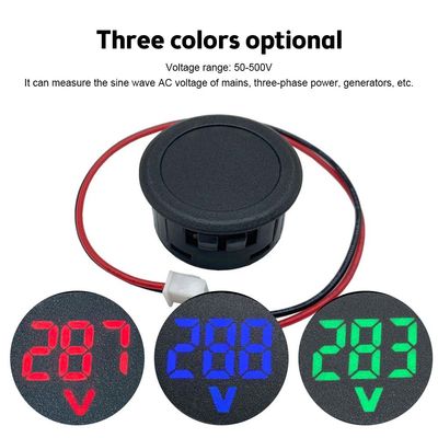 Automobilistico bifilare del voltometro dell'amperometro di CA 50-500V Digital di CC 4-100V