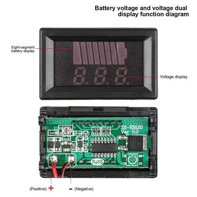 0,56" metro 12V 24V 36V 48V 60V 72V di capacità della batteria al litio del LED