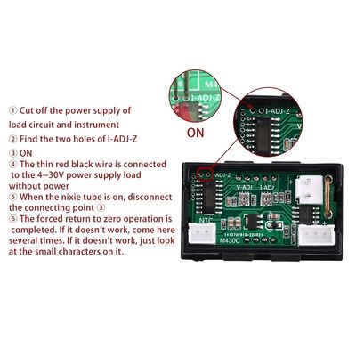 Motociclo dell'automobile di potere di tensione e dell'amperometro 10A 50A 100A di DC4-30V