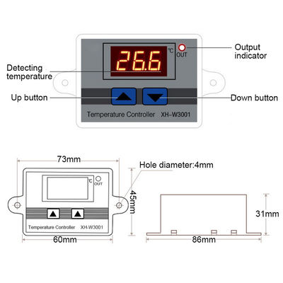 Regolatore Temperature Sensor Switch 12V 24V 110V-220V del termometro di XH-W3002 Digital