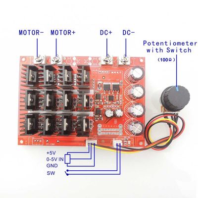 Regolatore HHO PWM RC 12V 24V 48V 3000W di velocità del motore di CC 10-50V 60A PWM
