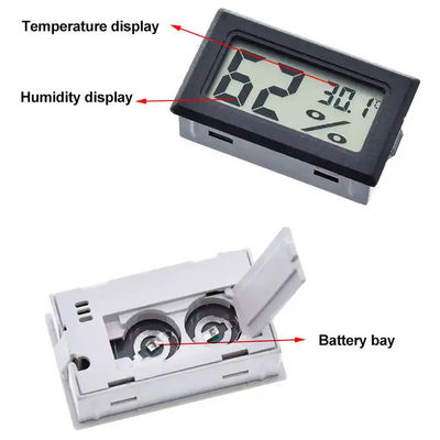 Mini termo batterie LCD dell'interno del bottone di CC 1.5V LR44 dell'igrometro 2 di Digital