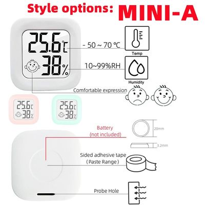 Regolatore Temperature Humidity Gauge del termometro di Digital dell'ABS 4.3*4.3*1.2cm