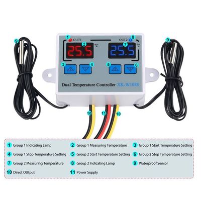 Regolatore doppio Electric Heating 220V del termometro del LED Digital