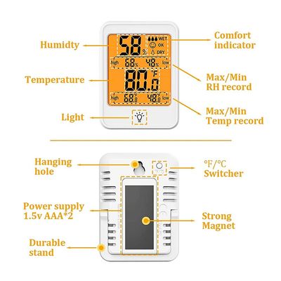 Metro LCD 10% di umidità di temperatura ambiente - 99%RH -4F-158F