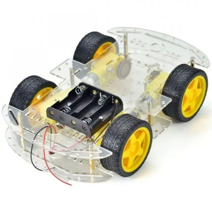 Versione più lunga 4WD Smart Robot Car Chassis Kit 4 ruote doppio strato