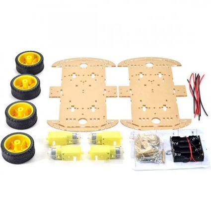 Versione più lunga 4WD Smart Robot Car Chassis Kit 4 ruote doppio strato