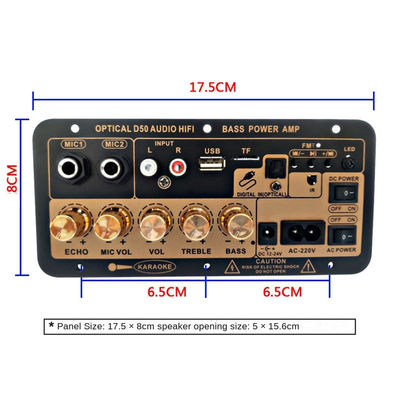 D50 100W Amplificatore di potenza di uscita con ingresso audio ottico e toni bassi e alti regolabili Bluetooth AMP