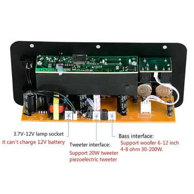 Scheda amplificatore di potenza digitale D10 con potenza di uscita di 30-120 W Bluetooth 5.0 e doppio ingresso per microfono per subwoofer e karaoke