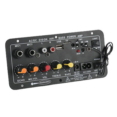 D10 12V 24V Subwoofer Amplificatore di potenza digitale Board Audio wireless Stereo BT 5.0 Dual Microphone Karaoke Amp Speaker Acc