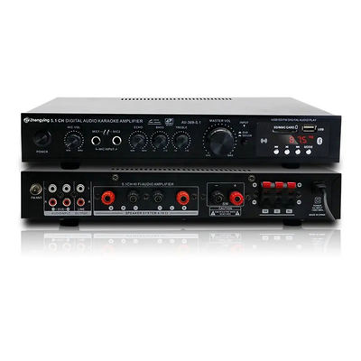 LDZS 5.1 Canale Audio Amplificatore professionale Ktv Home Theatre System 2 Mics Input Speaker Mixer