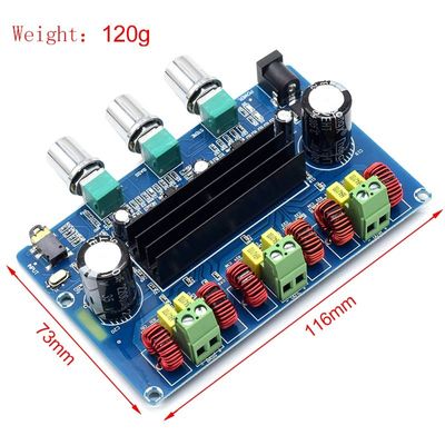 CA-3166B Bluetooth 5.0 Amplifier Board 2*50W+100W 2.1 Canale TPA3116D2 con alimentazione DC12~24V