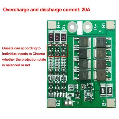3S 25A Li-Ion 18650 BMS PCM Battery Protection Board con equilibrio per batteria Li-Ion Lipo