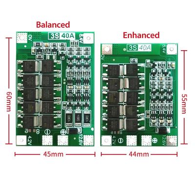 CA-3S-40A Caricabatterie al litio Li-ion Lipo Cell Module PCB BMS Board Protezione per motore di trivellazione 12.6V con equilibrio