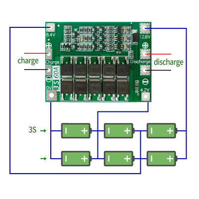 CA-3S-60A Caricabatterie Li-Ion Lithium Lipo Cell Module PCB BMS Board Protezione per motore di trivellazione 12.6V con equilibrio
