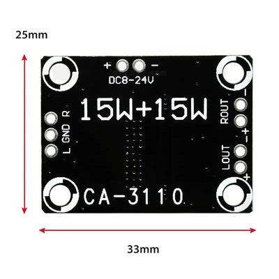 CA-3110 Scheda amplificatore digitale 2x15 W Stereo Classe D 8-24 V CC con chip TPA3110