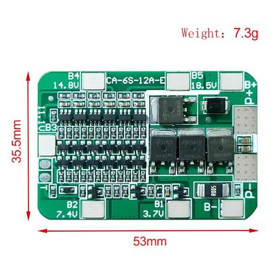 CA-6S-12A-E 24V PCB BMS Protection Board per 6 pacchetti 18650 Li Ion Lithium Battery Module
