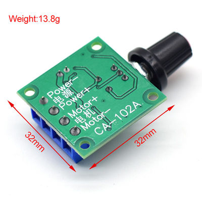 CA-102A PWM Motor Speed Controller 2A 30W 1.8V 3V 5V 6V 12V DC Motor Governor Regolare la velocità