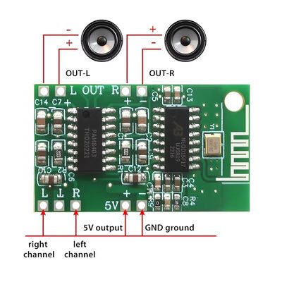 CA-8469 5V Classe D PAM8403 5.0 Modulo amplificatore di potenza audio Bluetooth Scheda componente digitale