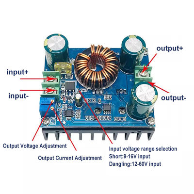 Modulo di amplificazione DC-DC da 9v-60V a 12v-80V 48V Booster Converter per driver LED per auto 600W