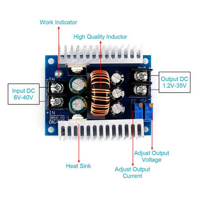 Modulo Step Down per il convertitore DC-DC da 300 W a 20 A con gamma di limitazione di corrente da 0,2 a 20 A