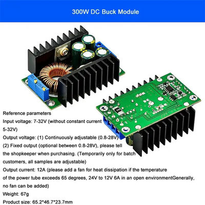 DC-DC 9A 300W Buck Converter 150W Boost Converter da 5-40v a 1.2-35v Modulo di alimentazione Step Down Converter
