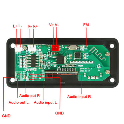 Modulo di amplificatore audio per auto Bluetooth 5.0 da 50 W con radio USB TF FM e canali 5.0