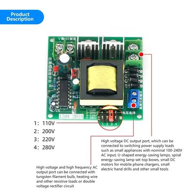 12V a 110V 200V 220V 280V 150W Inverter Boost Board Transformer per Inverter a batteria
