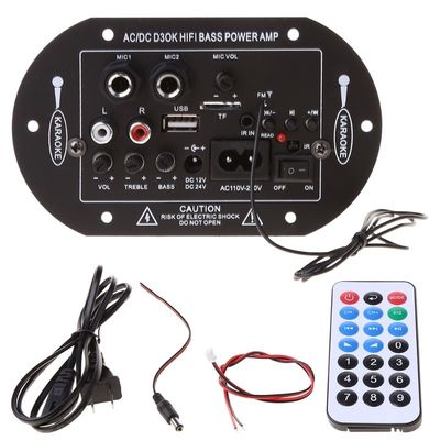 D3OK HIFI Bass Power Home Amplifier Board con 2 canali Bluetooth 4.2 e 12V 24V 220V Audio Amplifier Board