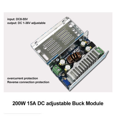 Modulo Buck DC-DC da 200W 15A Convertitore step-down da 8-55V a 1-36V con montaggio standard