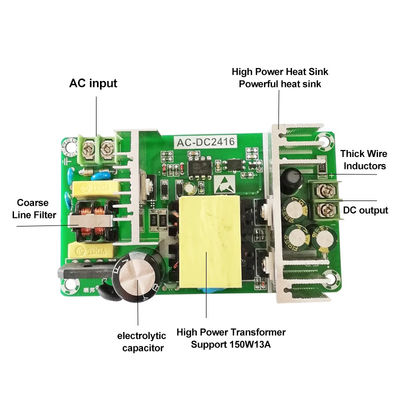 Disegno di conversione AC/DC 12V 13A Modulo di potenza isolato 10A 12A 13A 150W per descrizione
