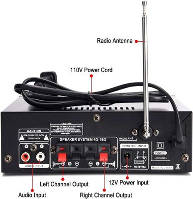 Amplificatore di potenza audio stereo HIFI digitale da 300 W con display LCD e Bluetooth